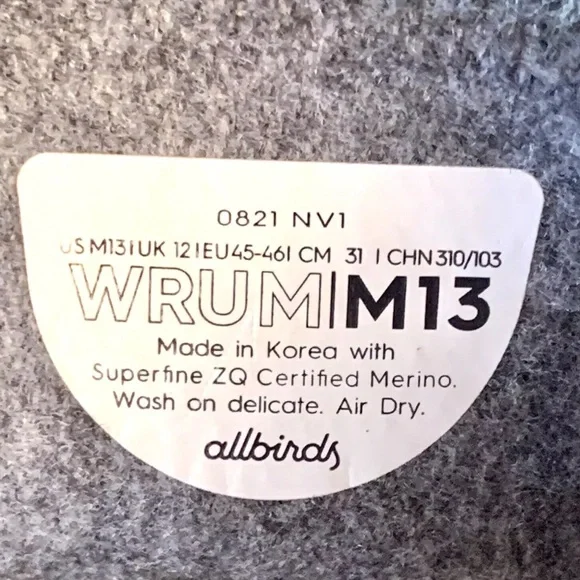 ALLBIRDS WRUM High Top Merino Wool Runner Up Mizzles Men's Sneakers Gray. - Picture 12 of 13